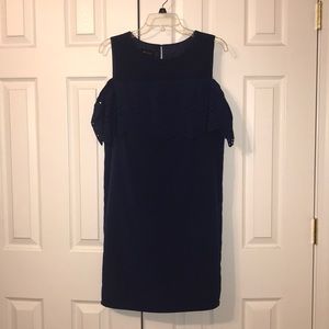 Women’s, off the shoulder dress, navy blue